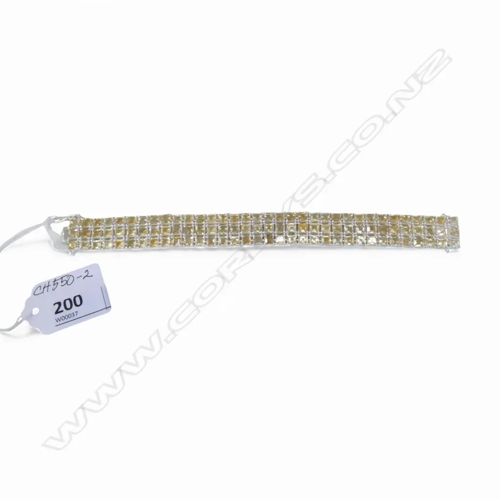 SILVER & CITRINE BRACELET Image 1++