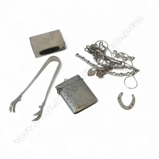 ASST SILVER JEWELLERY + 2 VESTAS some faults 88gms
