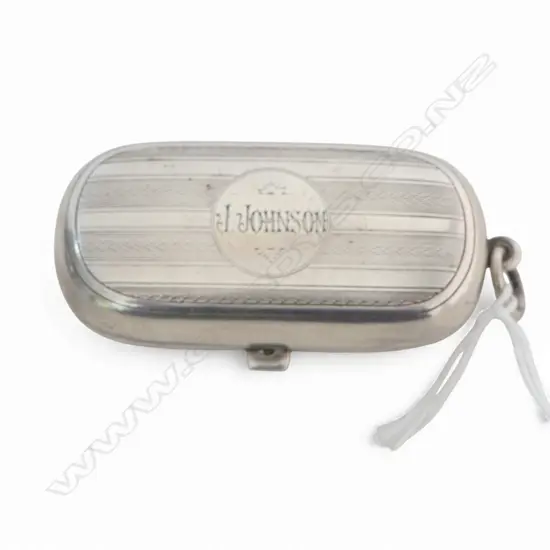 ANTIQUE SILVER DOUBLE FULL SOVEREIGN CASE machine engraved Birmingham 1912 suspension loop to top