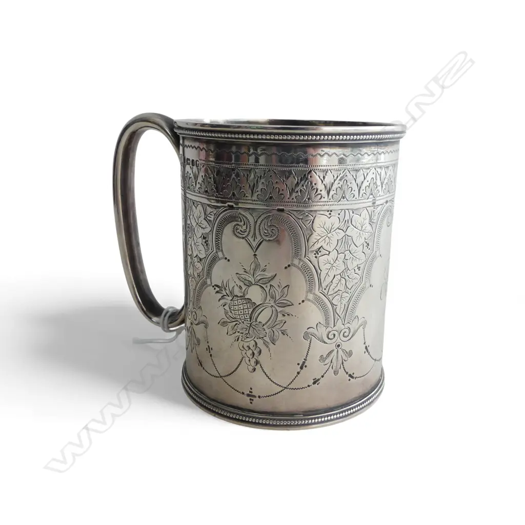 STG SILVER MUG, SHEFFIELD 1876 H.90mm, 169gms Image 1++