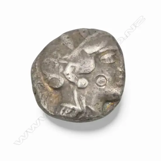 ANCIENT SILVER COIN; ATHENS TETRADRACHM  5thC B.C. 20x25mm