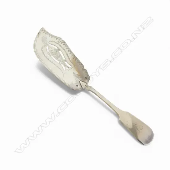 GEORGE IV STG SILVER FISH SLICE, DUBLIN 1833, 162gms