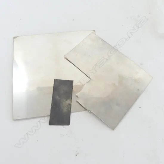 2 PCES SILVER SCRAP, 1.0 / 0.4mm PLATE, 315gms 150x150mm