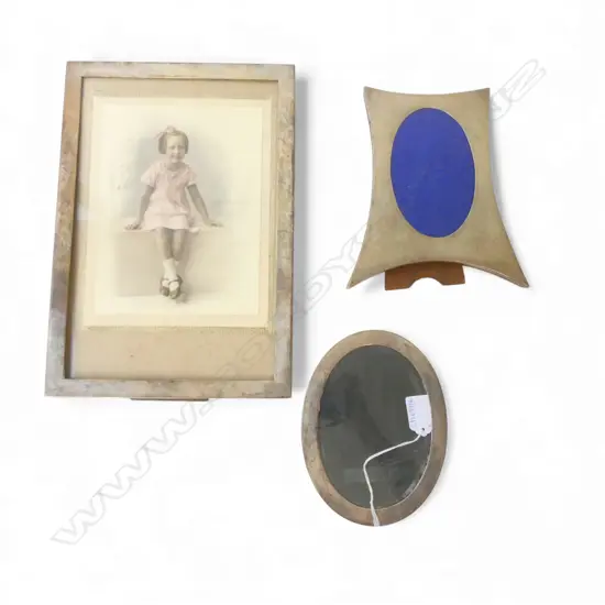 3 SILVER PLATE PHOTO FRAMES 330x230mm