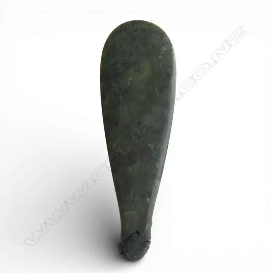 A contemporary marbled pounamu Mere,