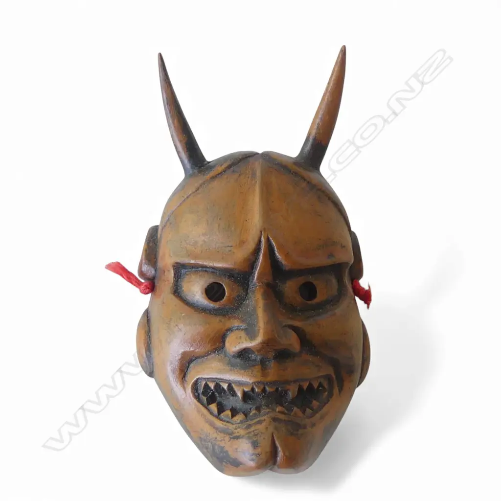 JAPANESE NETSUKE oni mask H.67mm Image 1++