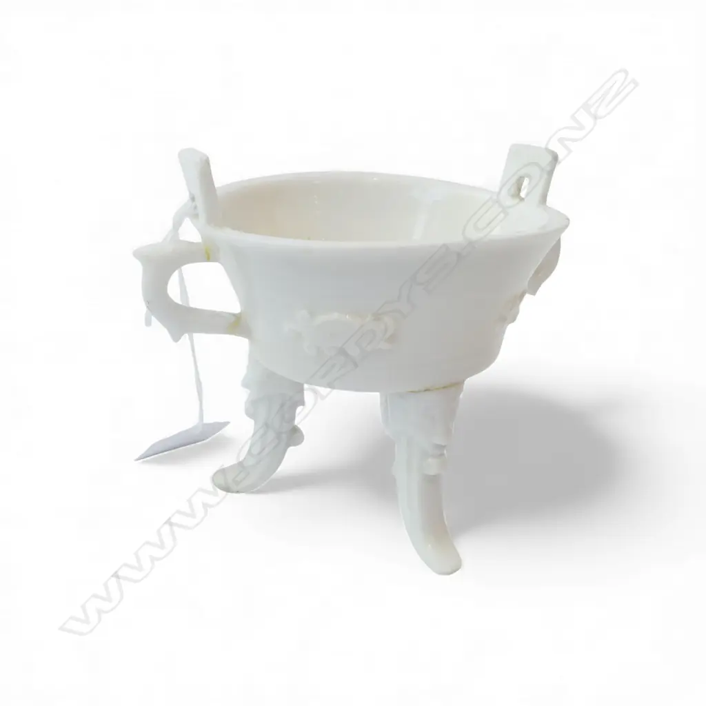 ANTIQUE CHINESE BLANC DE CHINE TING INCENSE HOLDER  FOOT REPAIR H100MM Image 1++
