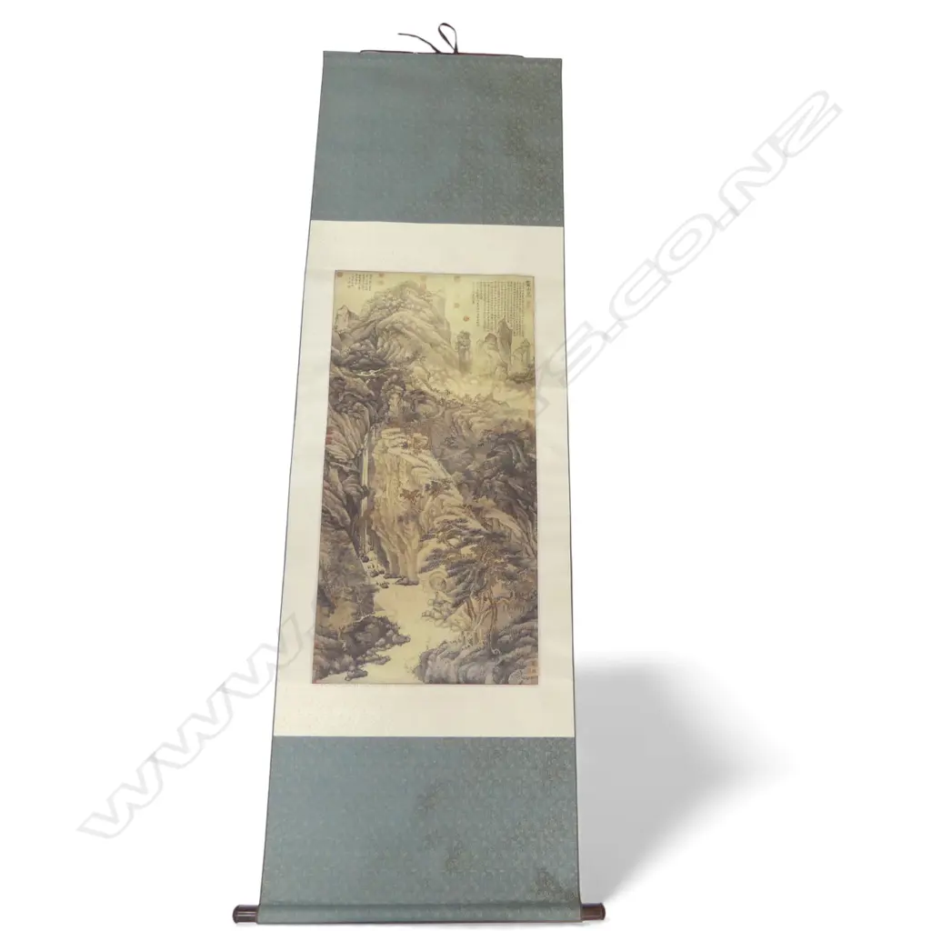 CHINESE SCROLL MOUNTAIN SCENE L1680 W550MM Image 1++