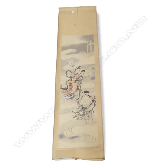 VINTAGE ORIENTAL SCROLL SAGE & MAIDENS L1730 W500MM