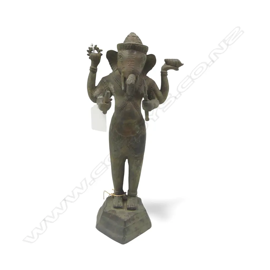 ANTIQUE BRONZE STANDING GANGESH FIGURE H240MM Image 1++