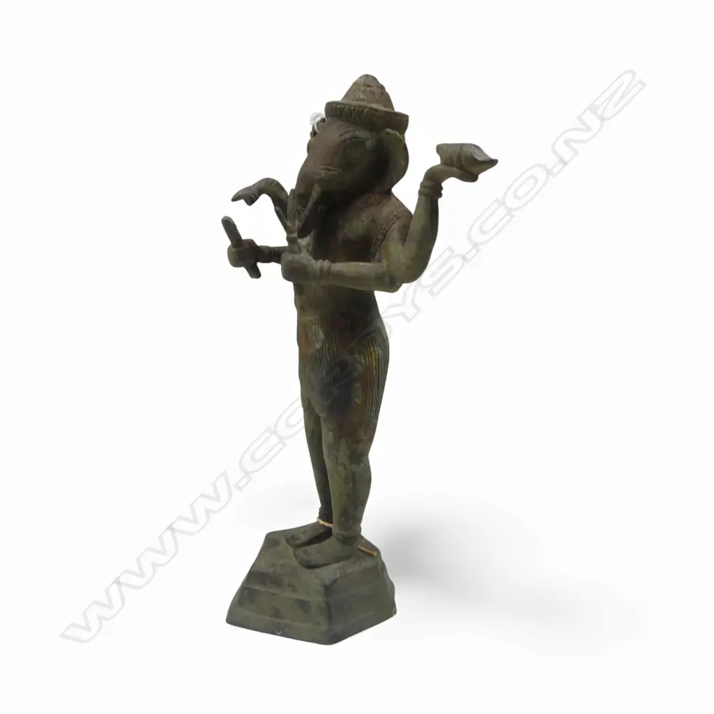 ANTIQUE BRONZE STANDING GANGESH FIGURE H240MM Image 1++