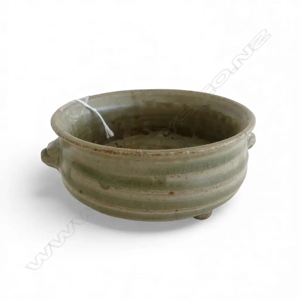 ORIENTAL CELADON INCENSE BURNER 110mm dia Image 1++
