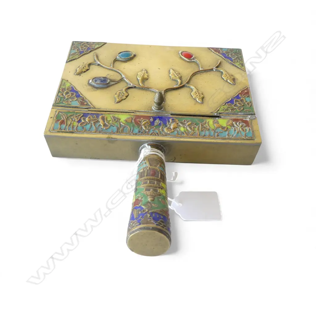 BRASS & ENAMEL CHESTNUT ROASTER W.170mm  Image 1++