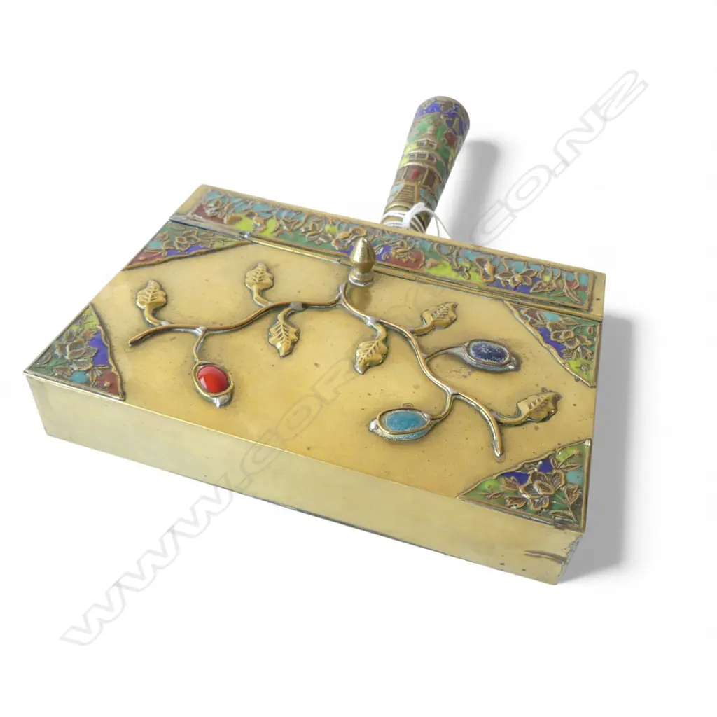 BRASS & ENAMEL CHESTNUT ROASTER W.170mm  Image 1++