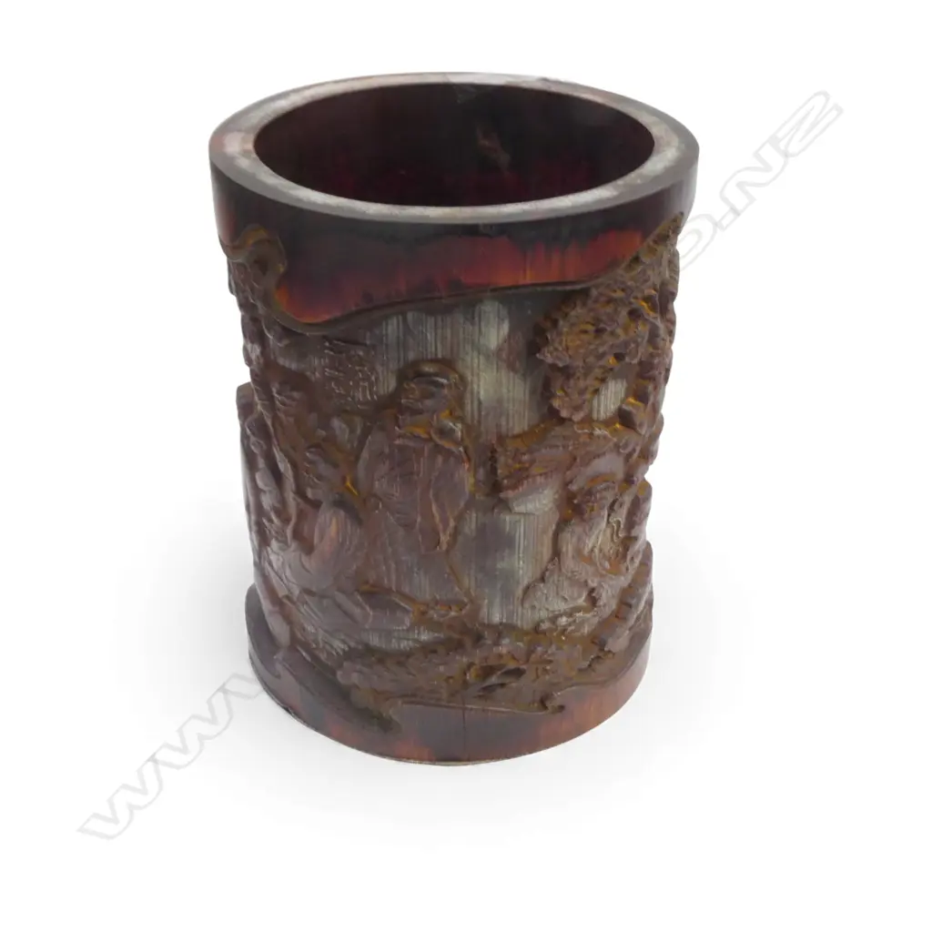 BAMBOO BRUSH POT H.165mm Image 1++