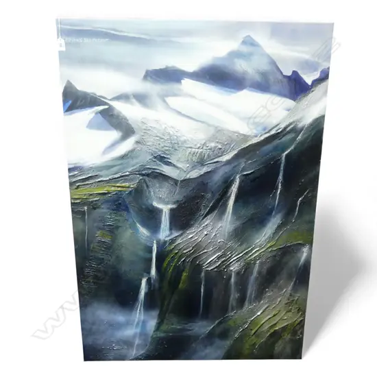 JILL PERROTT 'MT ASPIRING' MIXED MEDIA ON CANVAS, SIGNED & DATED 2020 1215x835mm