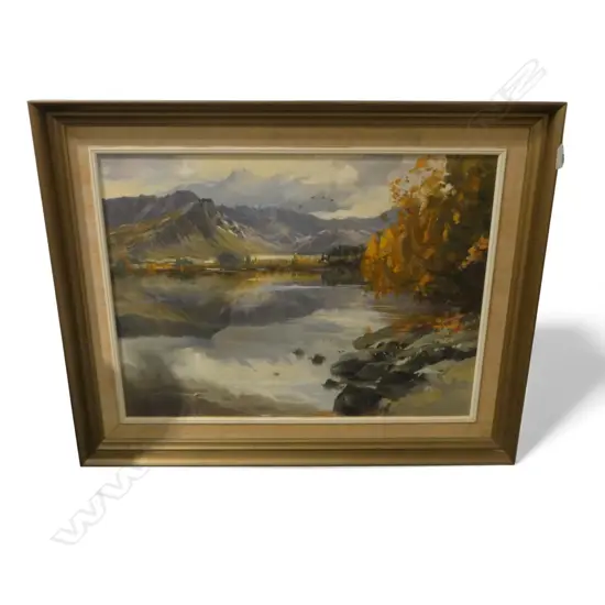 DON R. NEILSON (NZ 1924-2013) 'CLEARING AFTER THE RAIN - LAKE HAYES' OIL ON BOARD 445x595mm