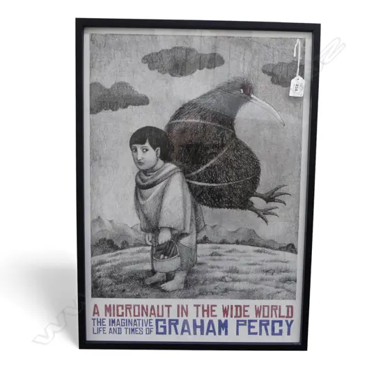 FRAMED ART POSTER 'A Micronaut in the wide world... GRAHAM PERCY' 590 X 410mm