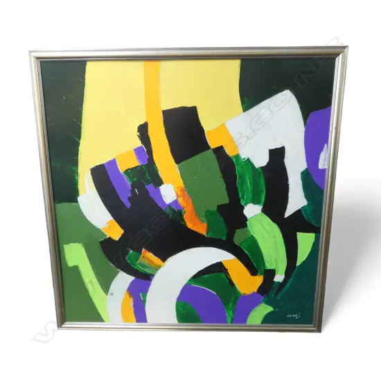 LG SIGNED ARTWORK, ACYRLIC ON BOARD 1285x1285mm