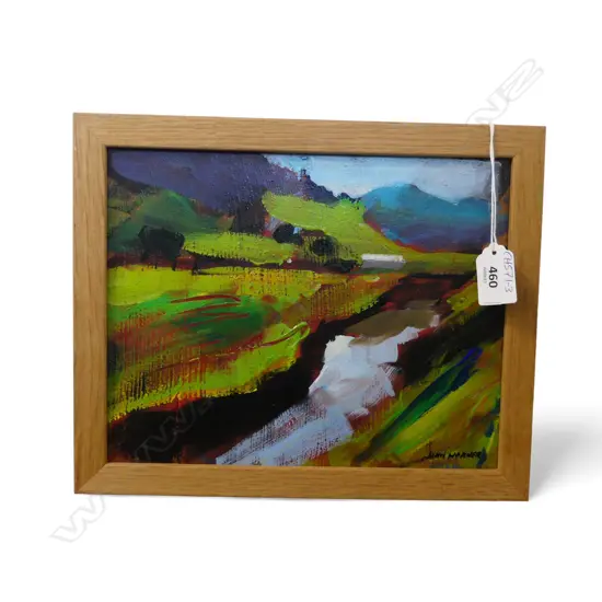 JOHN HORNER, FROM NEAR ORNAITI NORTHLAND, ACRYLIC ON BOARD, 195x245mm