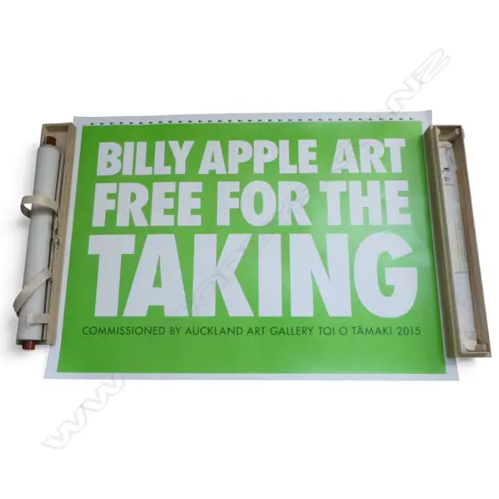 BILLY APPLE 'ART FREE FOR THE TAKING' POSTER 645x900mm