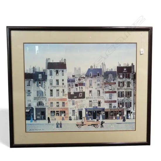 MICHEL DELACROIX, PARIS STREET SCENE, PRINT 605x760mm