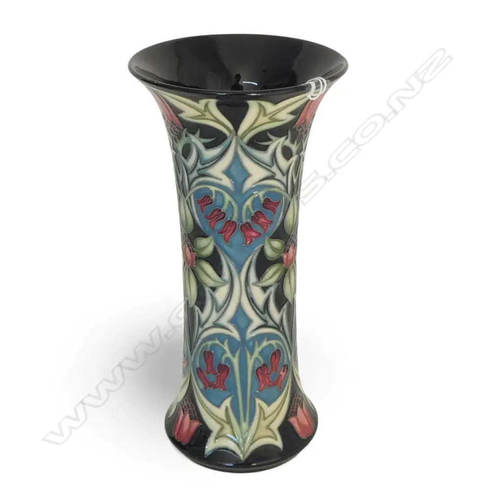 TALL MODERN MOORCROFT VASE 'ISABELLA DESIGN' by Sian Leeper 2004. Ltd.Ed. 138/250. H.255mm Image 1++