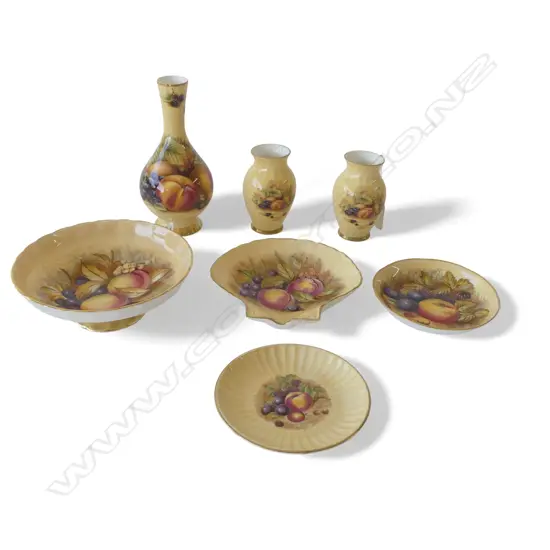 7 PCES ASST. AYNSLEY CHINA; 3 VASES, etc