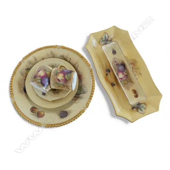 ASST. AYNSLEY CHINA; 2 TRIOS, CABINET PLATE etc