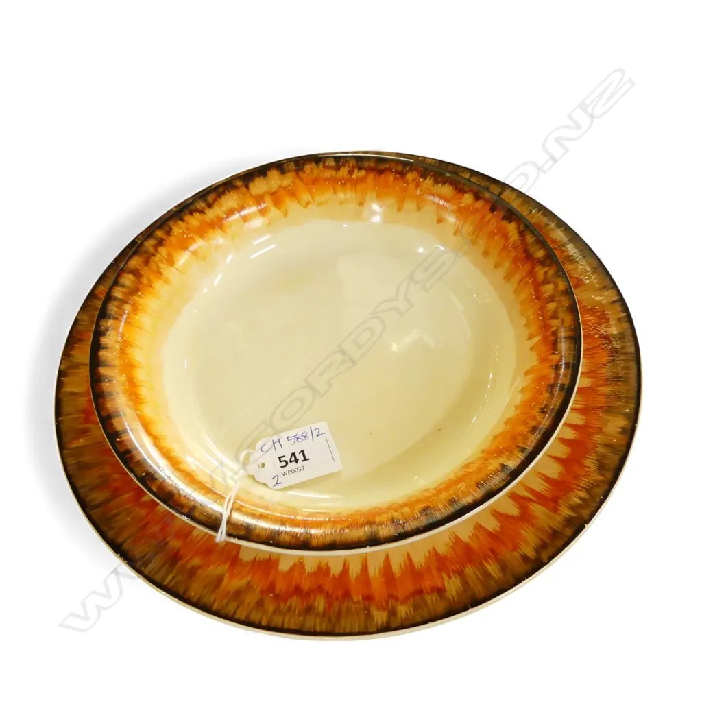 CLARICE CLIFF BIZARRE BOWL & PLATE 255mm dia Image 1++