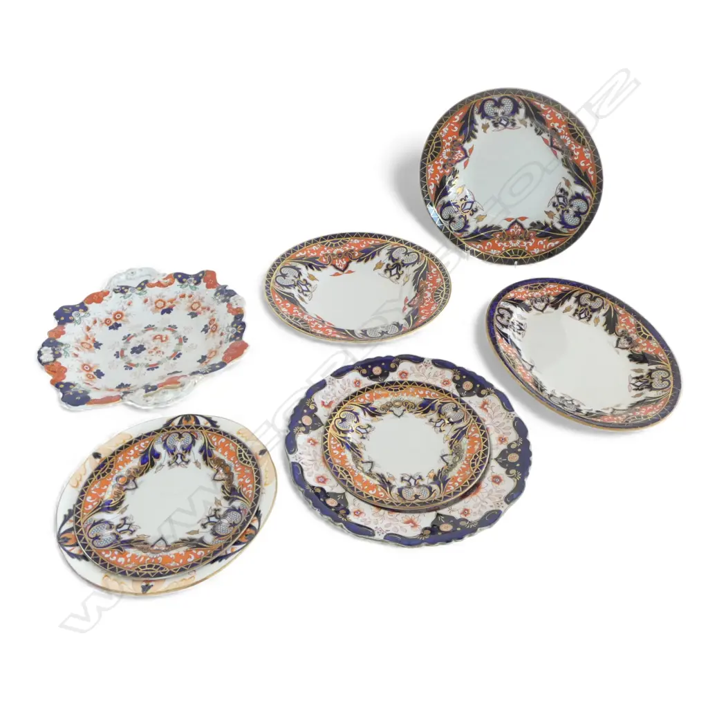 ASST. IMARI PAT. ENGLISH CHINA PLATES/BOWLS Dia.260mm Image 1++