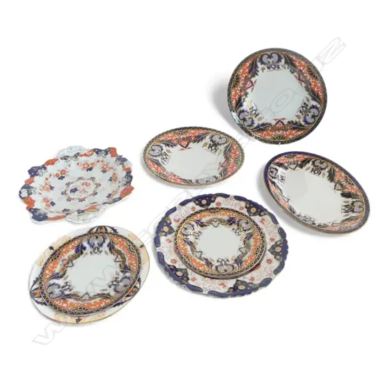 ASST. IMARI PAT. ENGLISH CHINA PLATES/BOWLS Dia.260mm