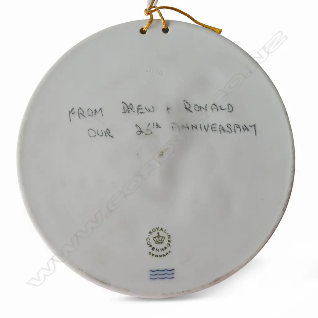 BERTEL THORVALDSEN/ROYAL COPENHAGEN BISCUIT PORCELAIN PLATE 'NIGHT', c.1975, 152 x 152mm Image 1++