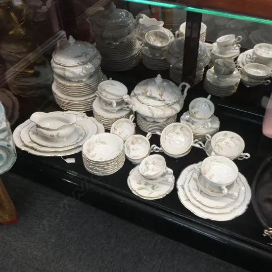 HUTSCHENREUTHER DINNER SERVICE 'SYLVIA' PATTERN, 8 PLACE SETTING