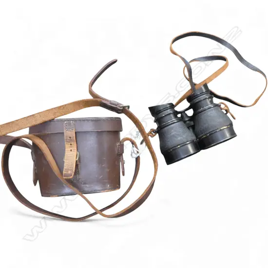PR EARLY 20thC BINOCULARS JBB1944 in case