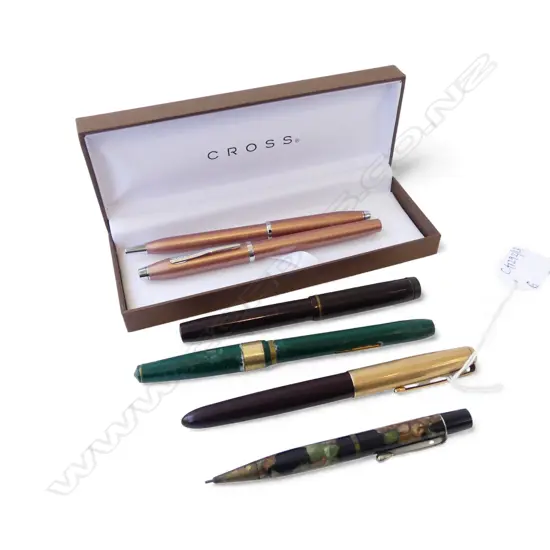 6 ASST. PENS INCL. 1 14CT NIB FOUNTAIN