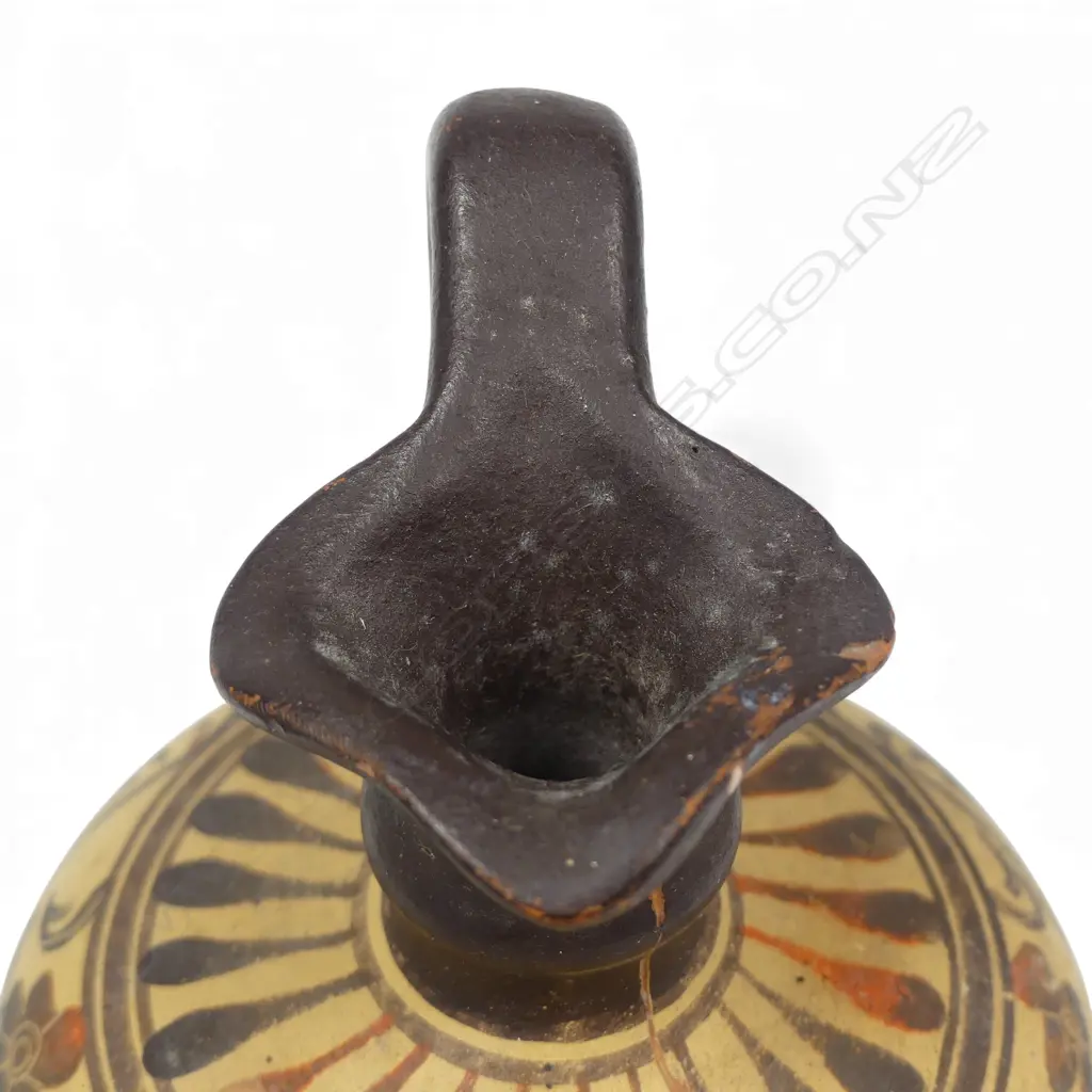 MODERN GREEK SMALL EARTHENWARE OENOCHOE (WINE JUG), H.101mm Image 1++