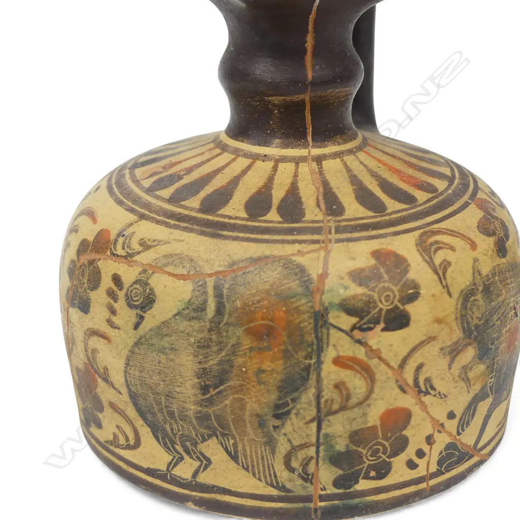 MODERN GREEK SMALL EARTHENWARE OENOCHOE (WINE JUG), H.101mm Image 1++