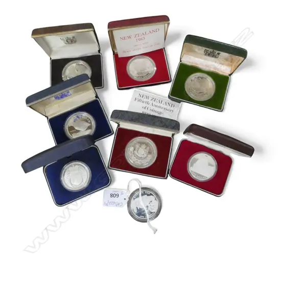 8 NZ SILVER PROOF COINS
