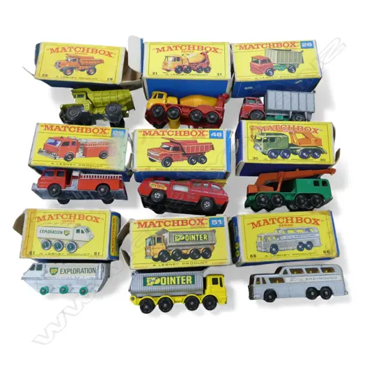 9 MATCHBOX MODEL CARS, BOXED
