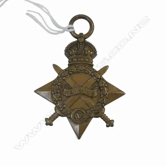 **RTV** WWI 1914-15 STAR TO PTE F. TURNBULL YORKS L.I. KIA 18/11/1916