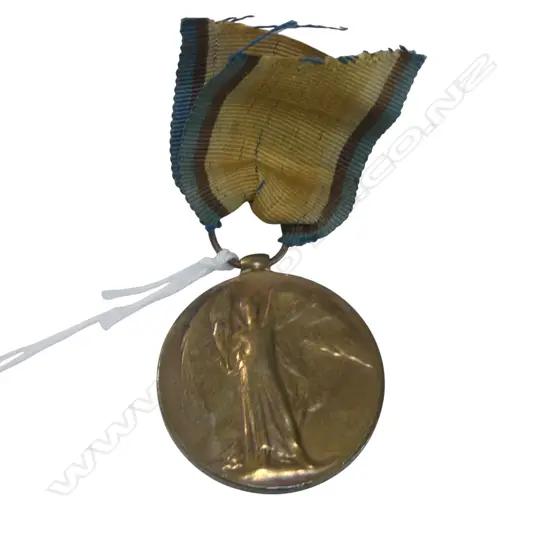 **RTV** WWI VICTORY MEDAL TO PTE J. MCKENZIE, GORDON HIGHLANDERS 2nd BN, KIA NEUVE CHAPELLE 11/3/1915 with ribbon
