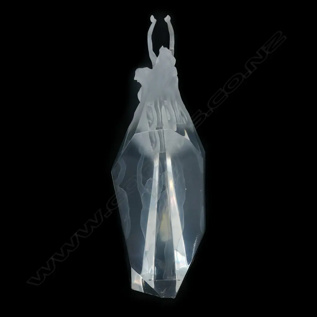 FREDERICK HART, LUCITE SCULPTURE, 'SPIRIT OF VICTORY', 1991, signed,  H.650mm, Faulted + BOOK Image 1++