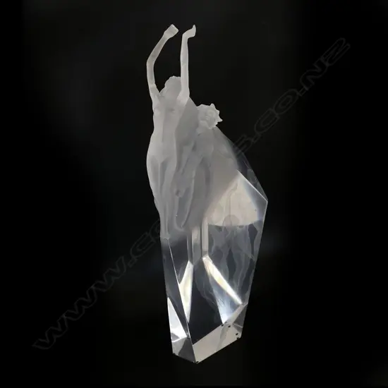 FREDERICK HART, LUCITE SCULPTURE, 'SPIRIT OF VICTORY', 1991, signed,  H.650mm, Faulted + BOOK