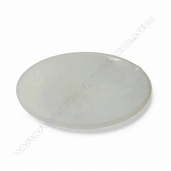 LARGE FRENCH Art Deco 1930's OPALESCENT GLASS SHALLOW BOWL Dia.315mm