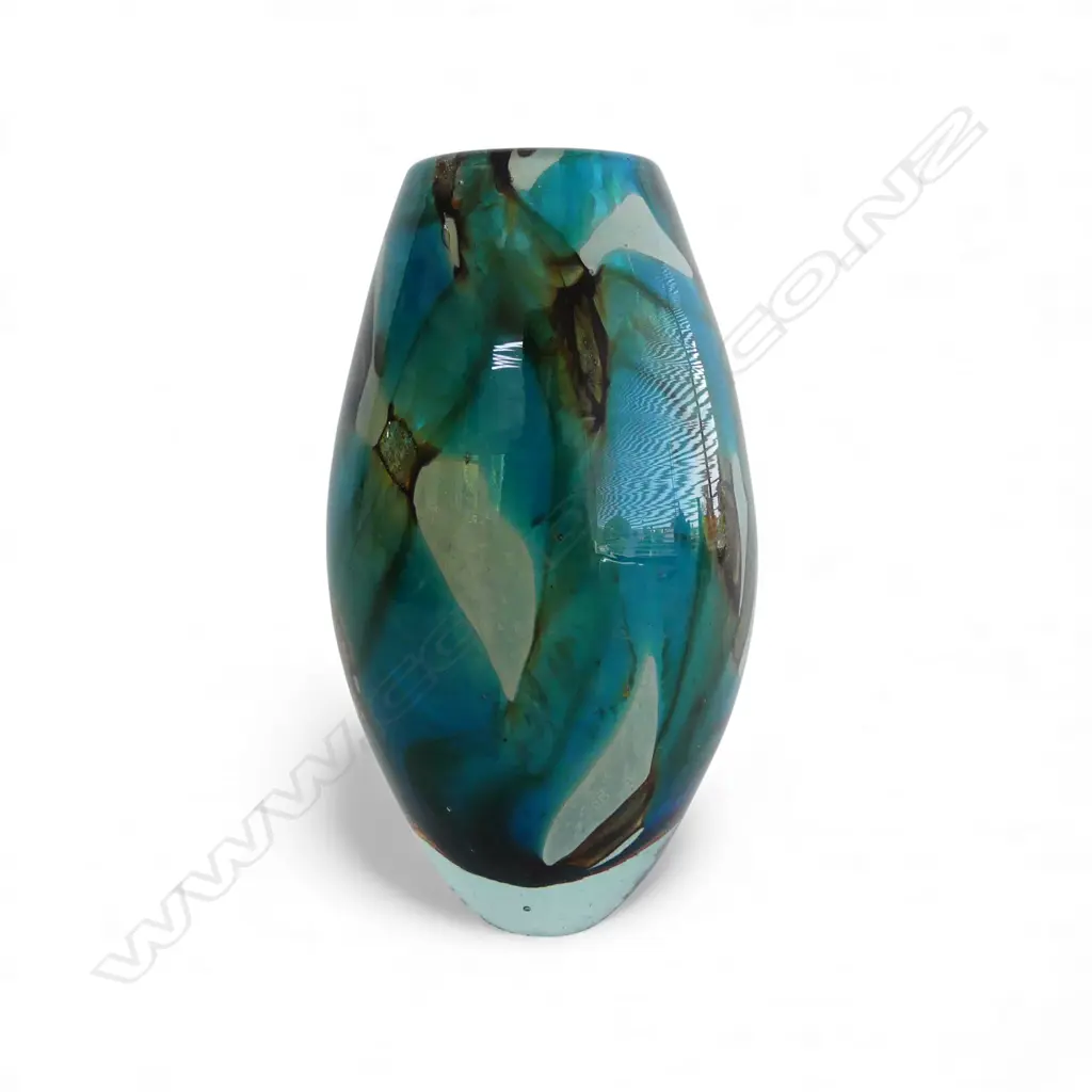 ART GLASS VASE base signed H.175mm Image 1++
