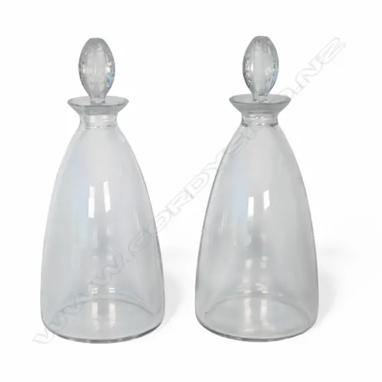 PR LALIQUE Fontainebleau CRYSTAL DECANTERS H.255mm (France,  c.1996-2000) etch