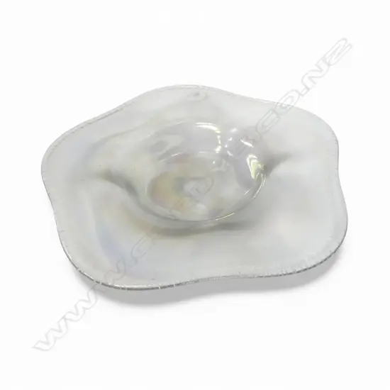 W.J. ROZENDAAL COQUILLE IRIDESCENT CRYSTAL BOWL Dia.325mm