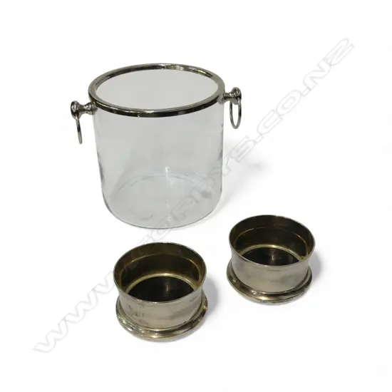 GLASS CHAMPAGNE BUCKET H.180mm + PR WINE COASTERS