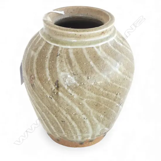 STUDIO POTTERY CELADON VASE H.185mm